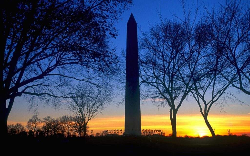 Washington DC Blue Sky Sunset Monument Wallpapers
