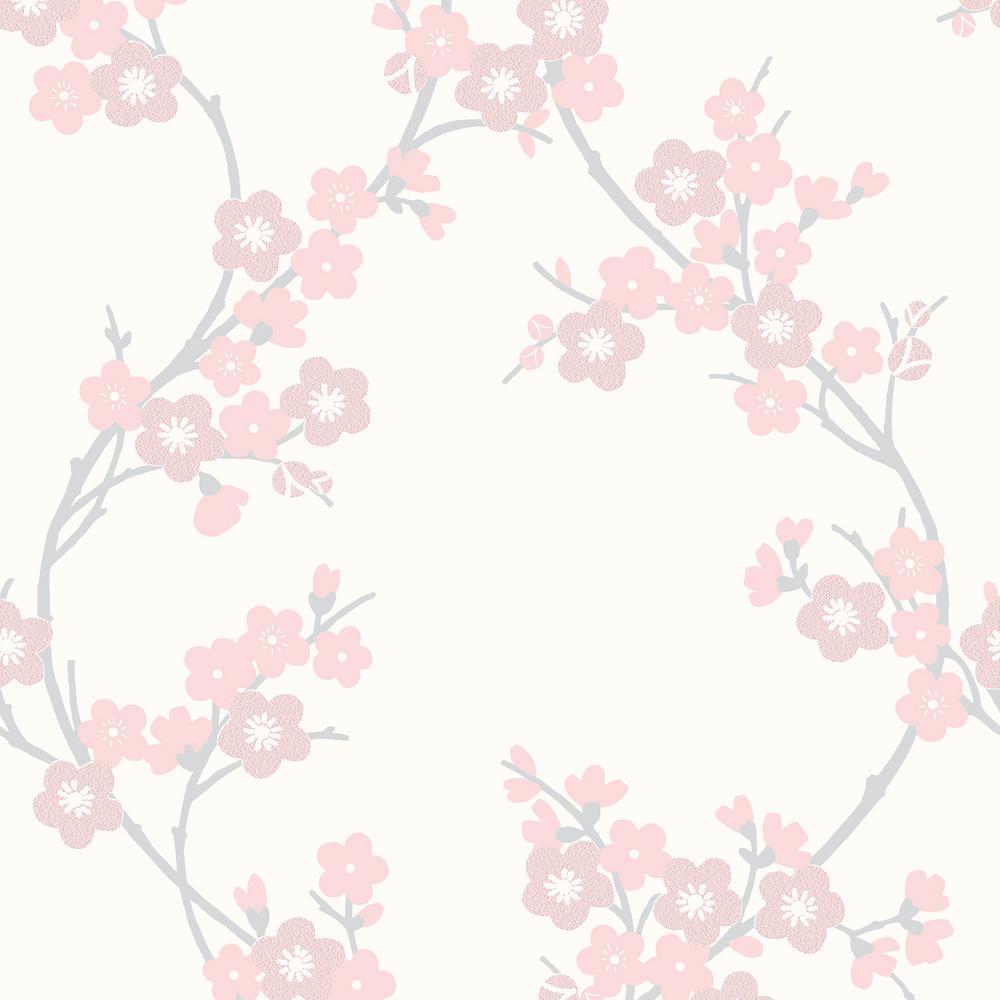 Graham & Brown Soft Pink Cherry Blossom Wallpapers
