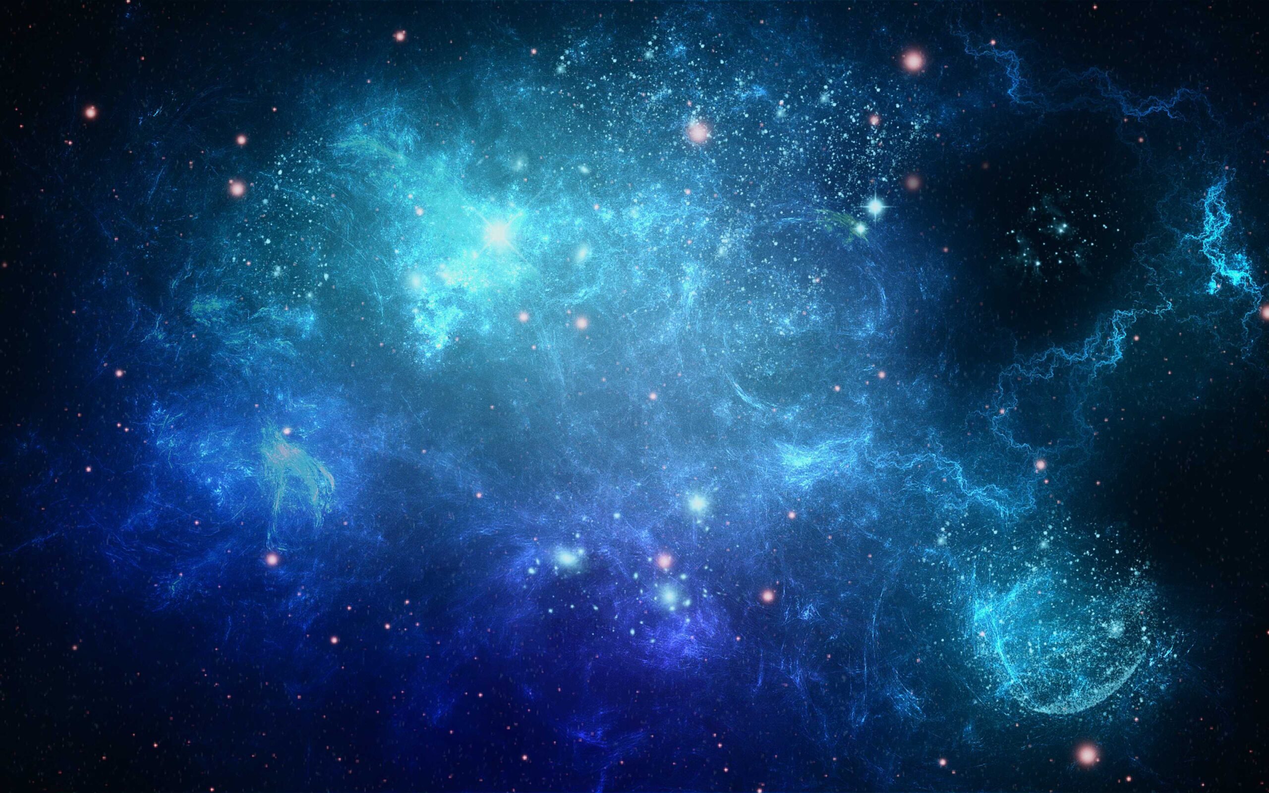 Hd Backgrounds Space Star Cluster Galaxy Blue Violet Gas Desk 4K For