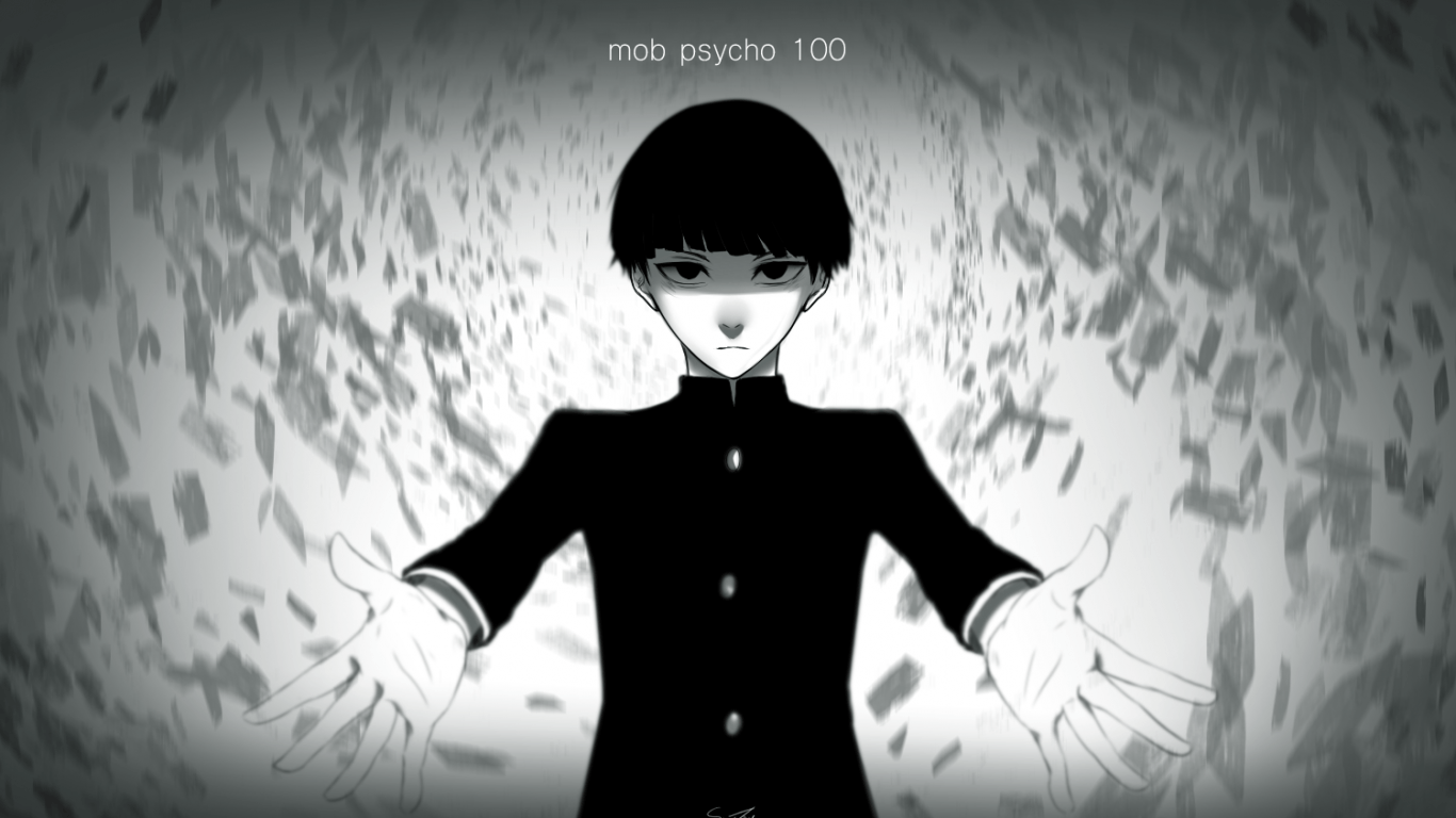 Download Mob Psycho , Shigeo Kageyama, Black And White