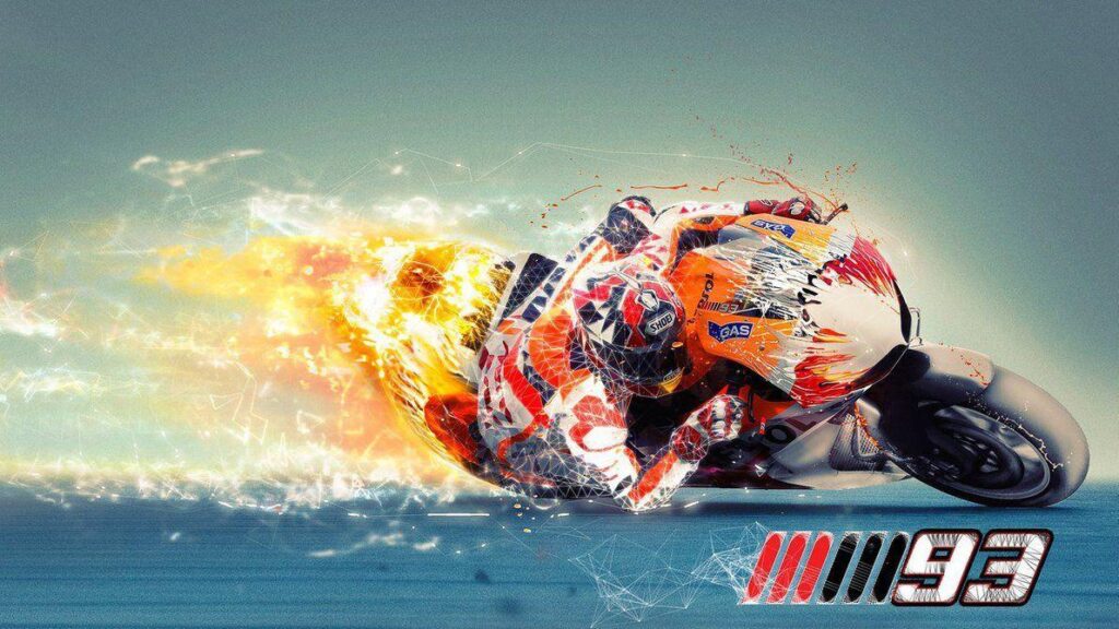 Amazing Burning Art Marc Marquez Wallpapers Themes