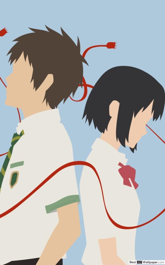 Mitsuha Miyamizu and Taki Tachibana in Your Name 2K wallpapers download