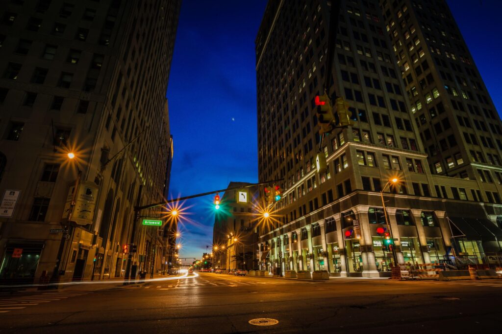 Nice City Street At Night On Apartment With Wallpapers USA Roads