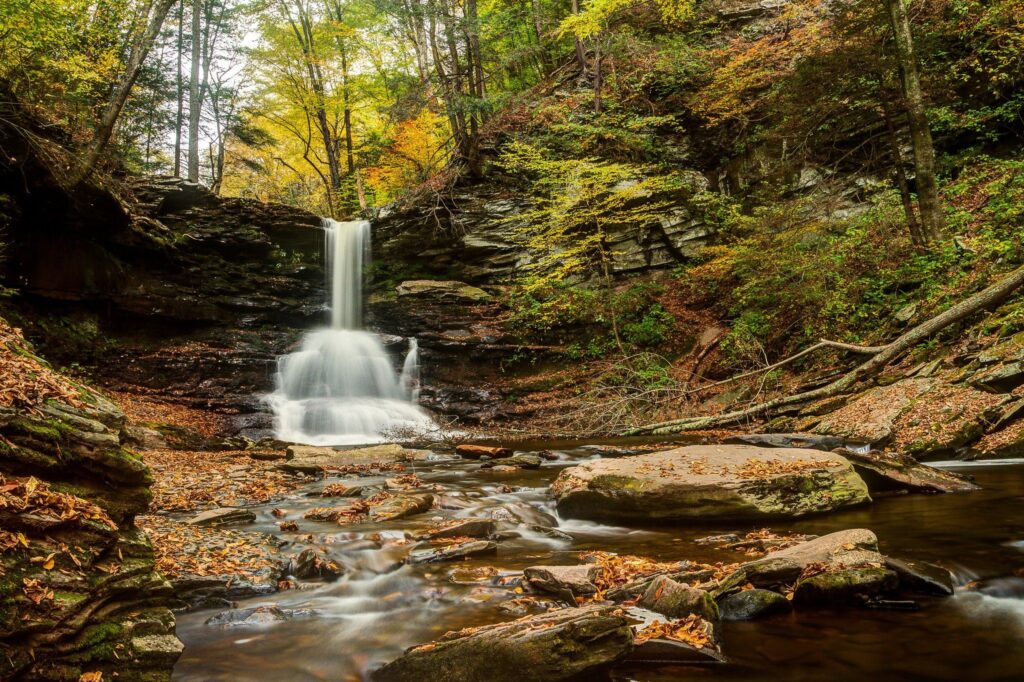Waterfalls Pennsylvania Park Forest Glen Ricketts Autumn