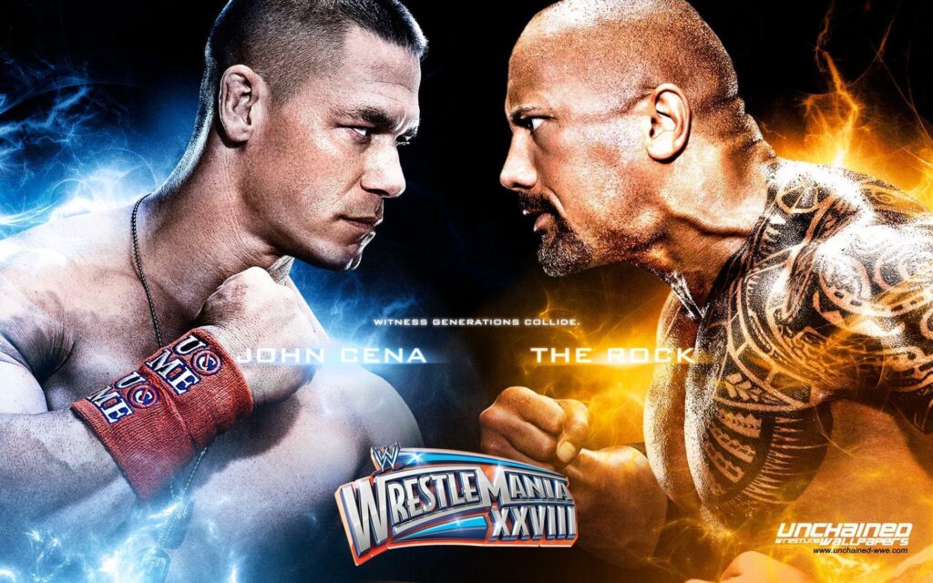 Unchained WWE Wrestling Wallpapers Rock vs John Cena 2K Wallpapers