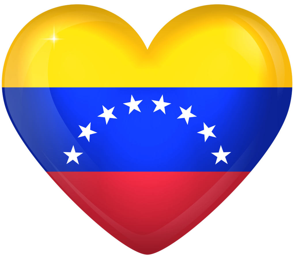 Venezuela Large Heart Flag