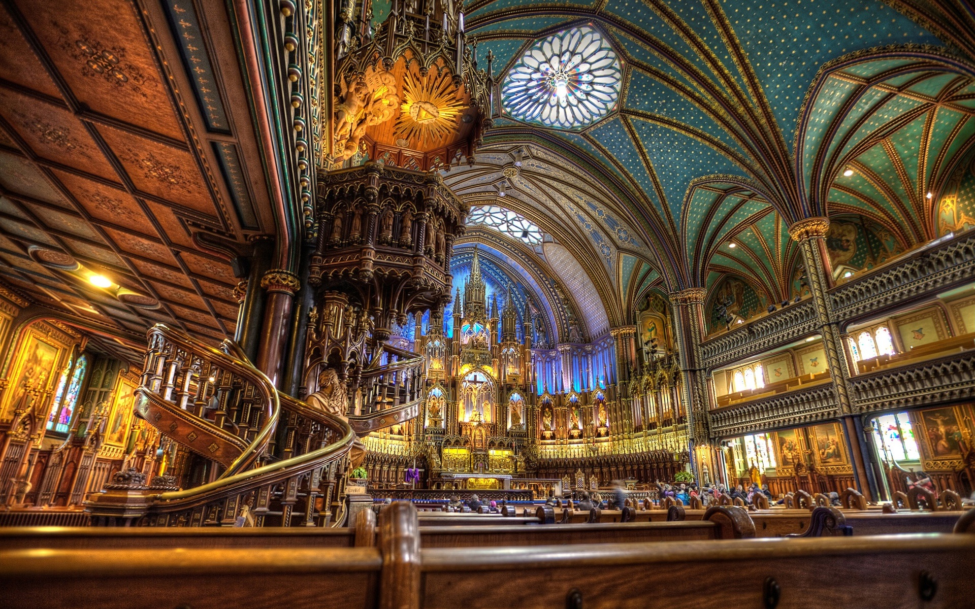 Wallpapers The Notre Dame Basilica, Indoor gorgeous scenery