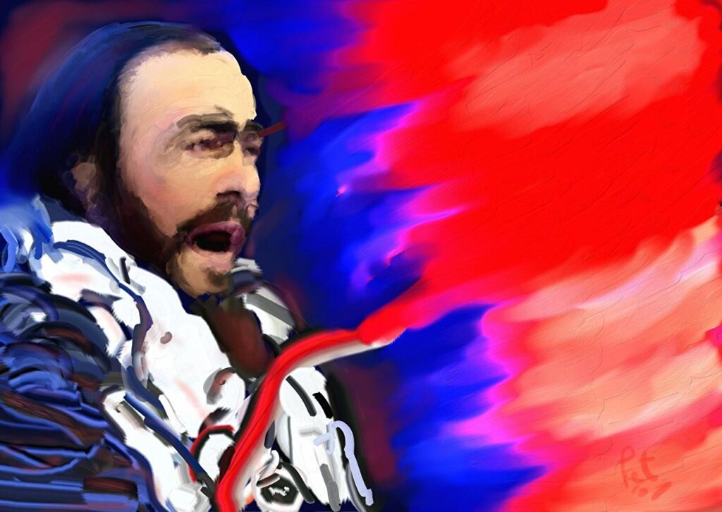 Pictures Luciano Pavarotti Magnificence Music Painting Art