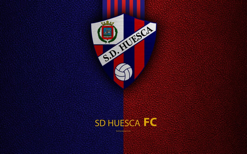 Download wallpapers SD Huesca FC, K, Spanish Football Club, leather