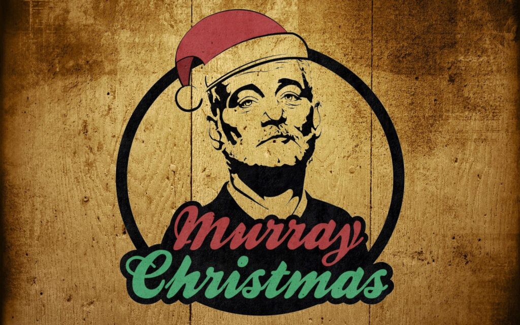 Humor, Bill Murray, merry christmas, artwork, actors, Christmas