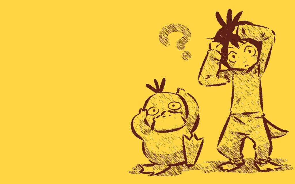 Pokemon Psyduck anime simple backgrounds Hitec wallpapers