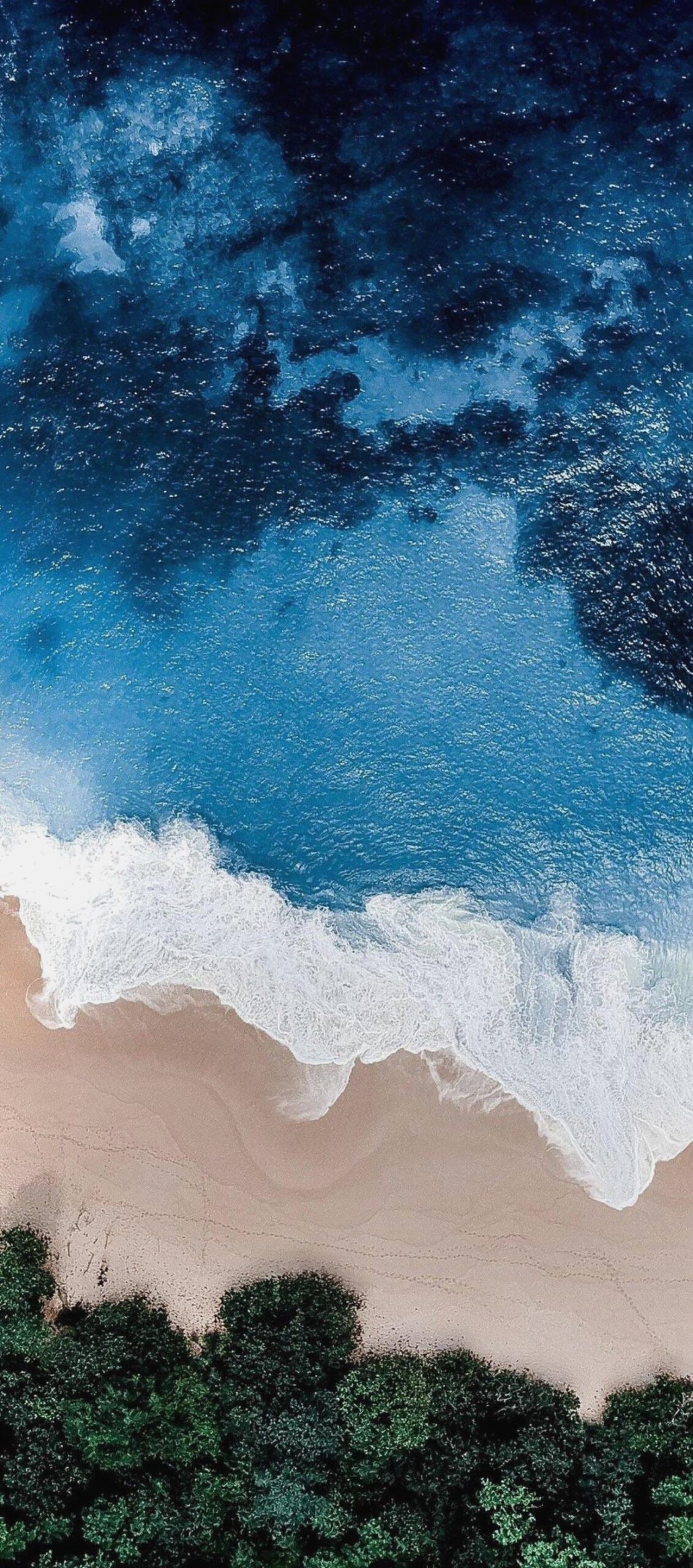 Ios Iphone X Aqua Blue Water Beach Wave Ocean Apple