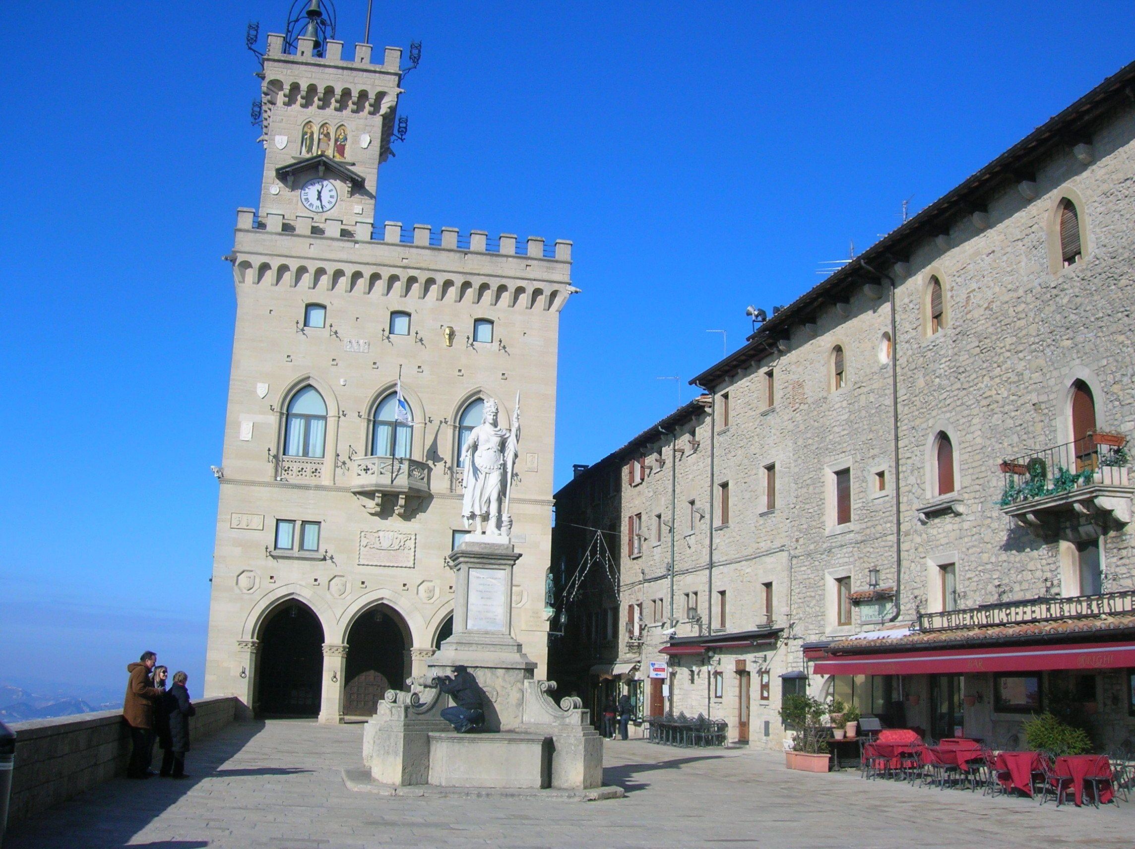 Monument on the square in San Marino, Italy wallpapers and Wallpaper