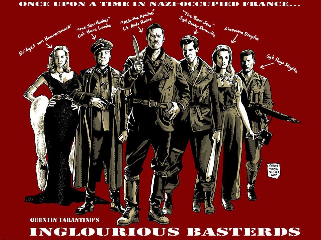 Wallpaper Inglourious Basterds, movie, Quentin Tarantino, Brad