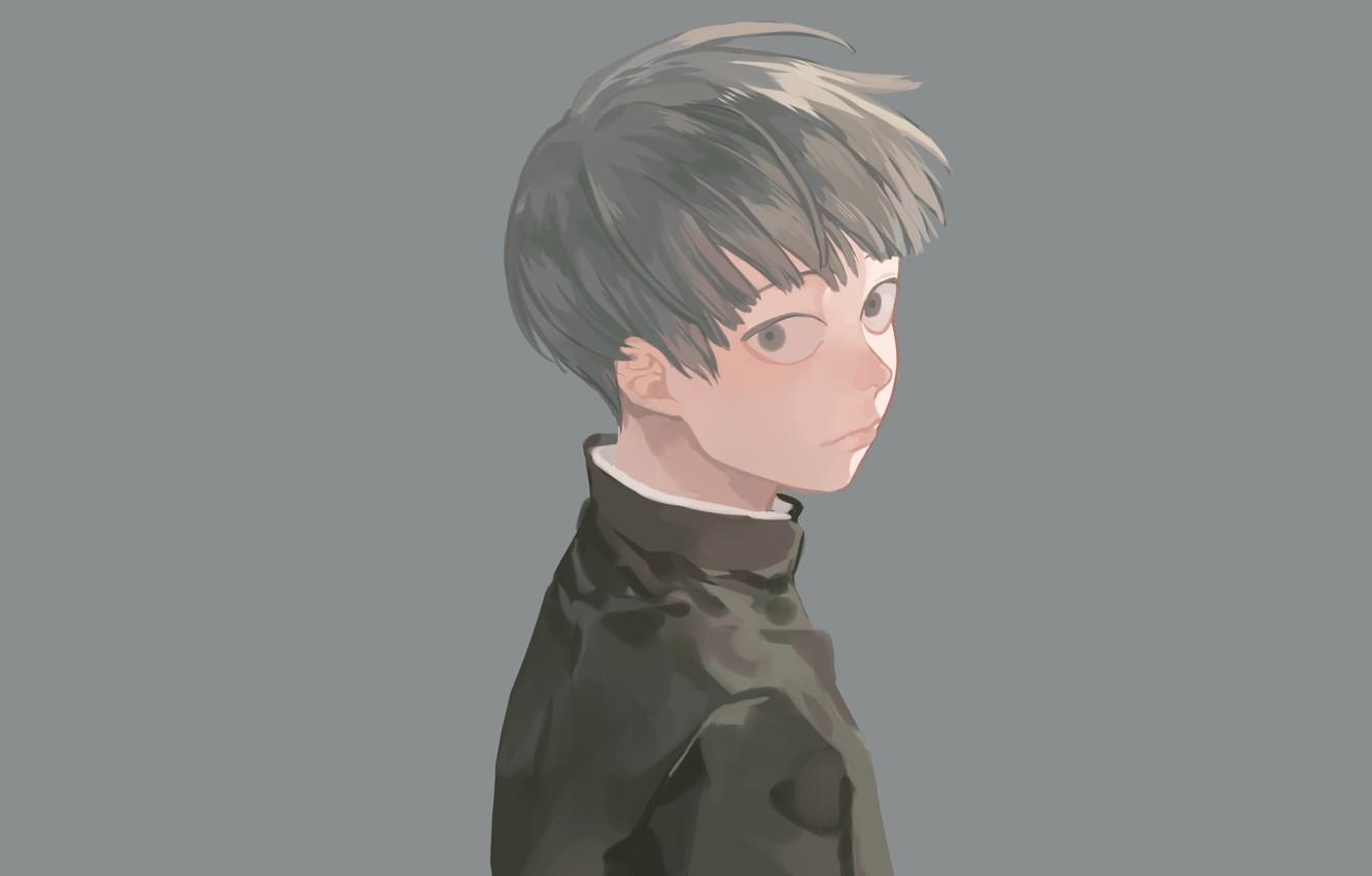 Wallpapers look, background, anime, art, guy, Mob Psycho