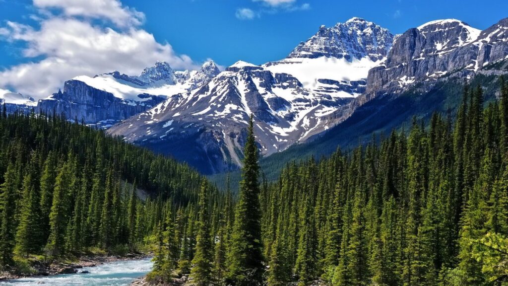 Alberta canada national park canadian rockies clouds wallpapers