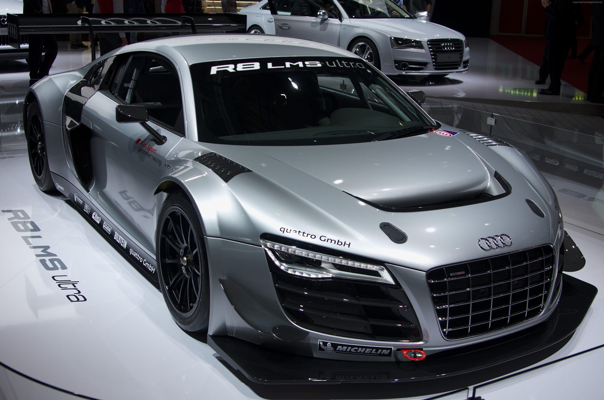Wallpapers Audi R LMS, coupe, supercar, gray, Cars & Bikes
