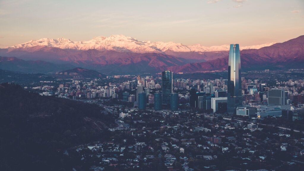 Santiago Cityscape And Mountains Wallpapers