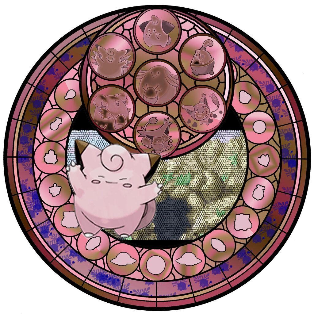 Clefairy Stained Galss by chibi