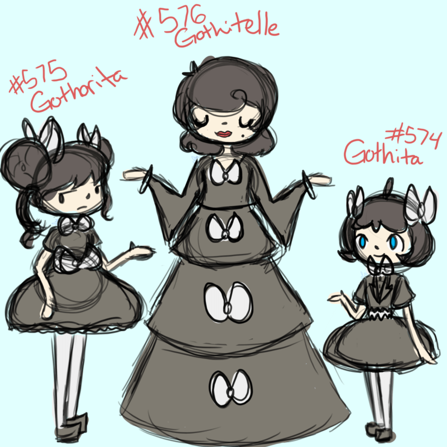 Gothita, Gothorita, and Gothitelle by Amoema