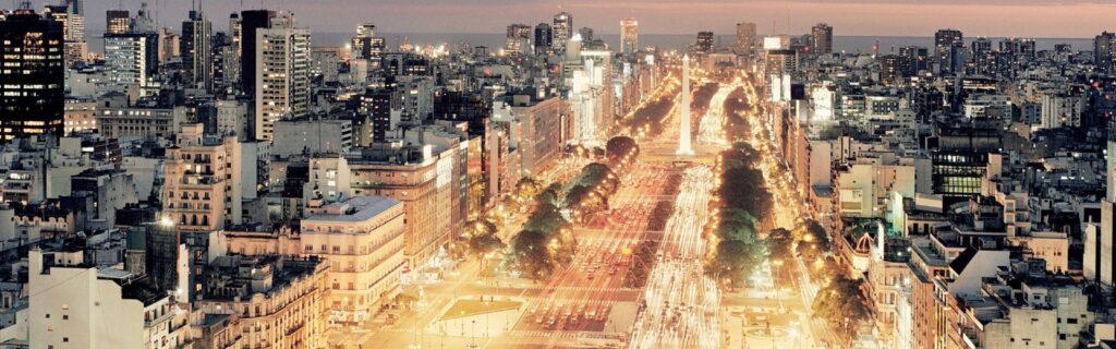 Download Wallpapers Buenos aires, Traffic, City, Night