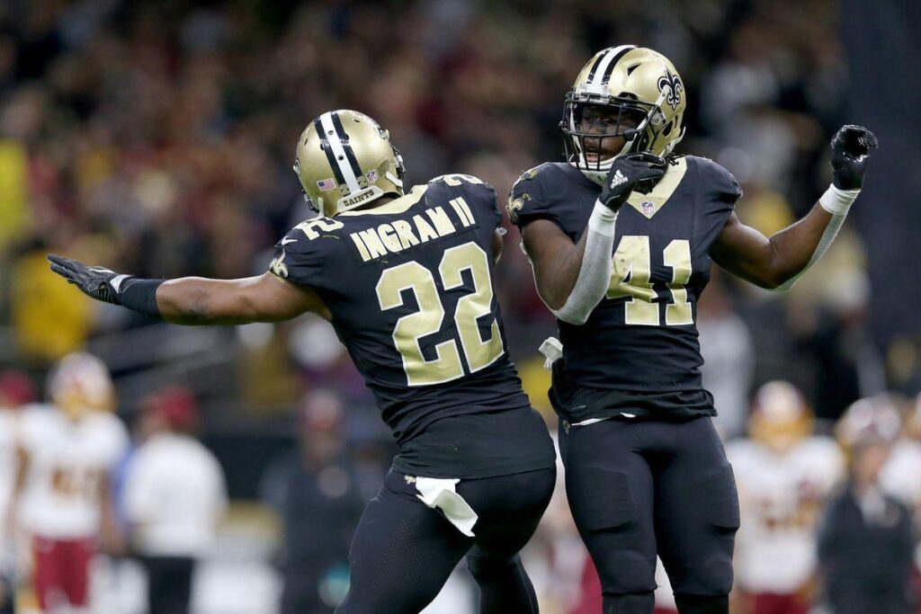 Alvin Kamara & Mark Ingram are the st RB teammates to each have