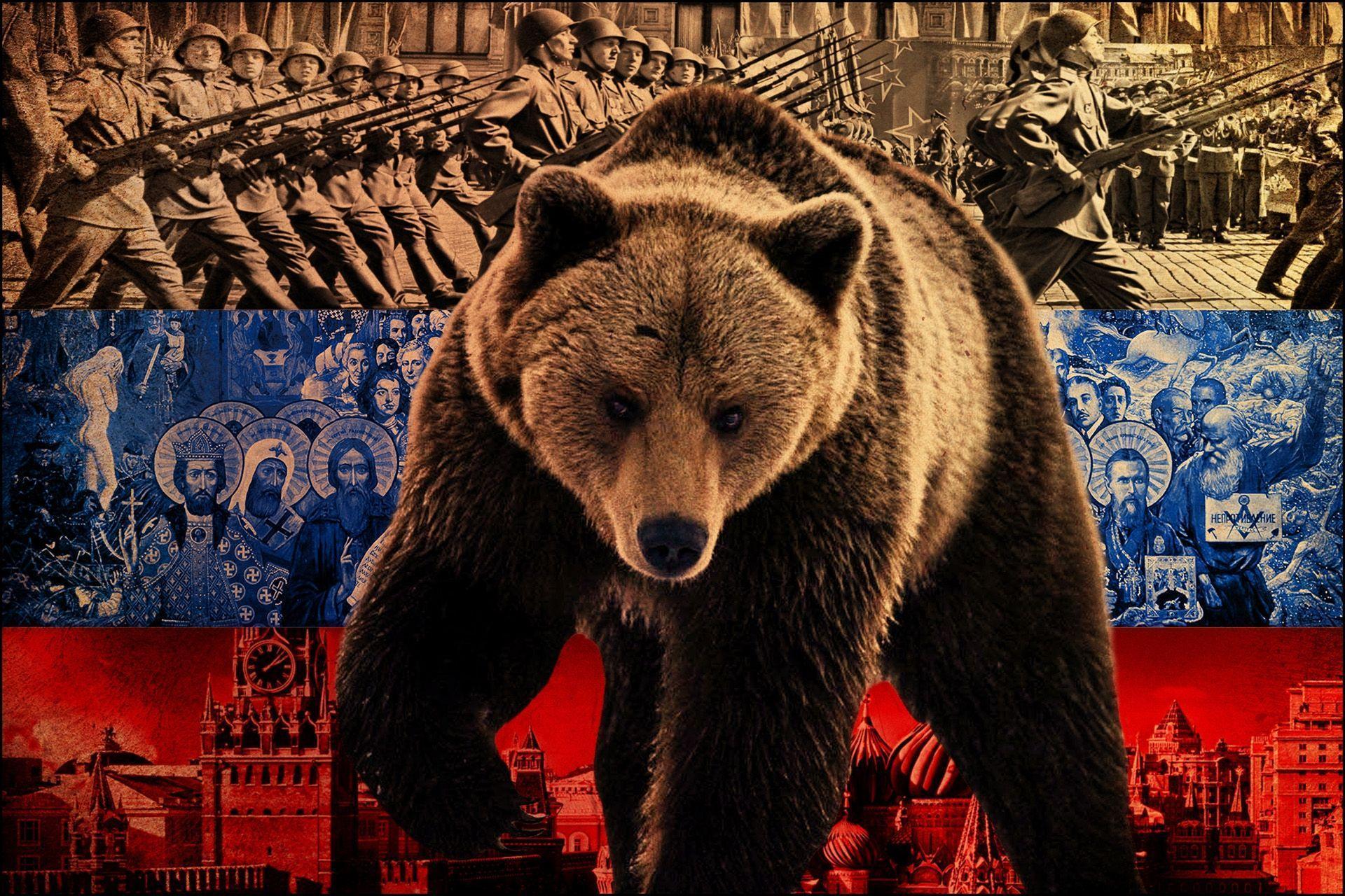 Wallpapers Bear, Symbol, Flag, Russia HD, Picture, Wallpaper