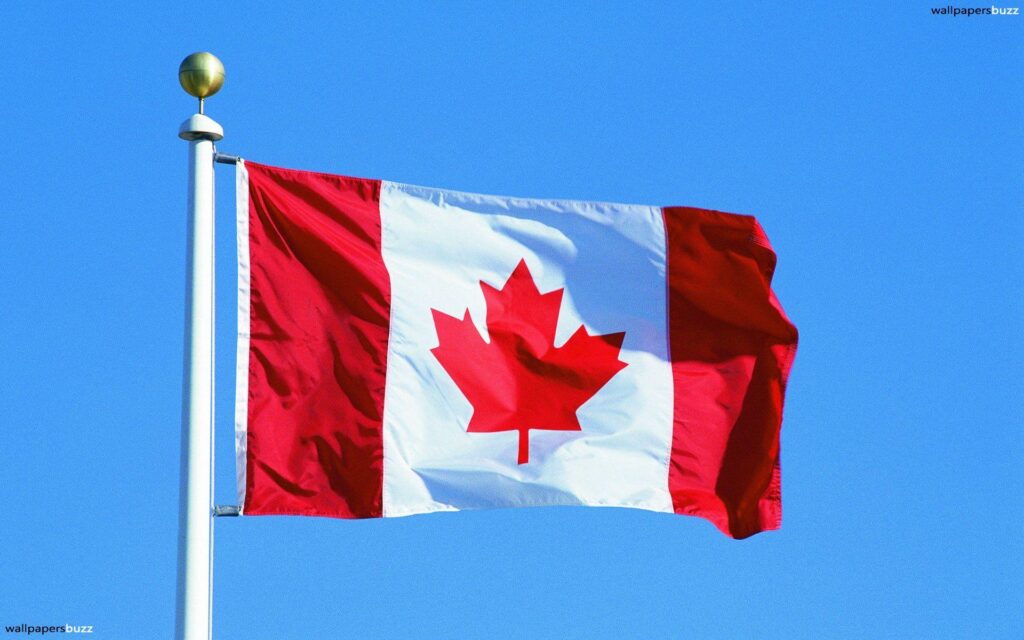 The traditional flag of Canada 2K Wallpapers