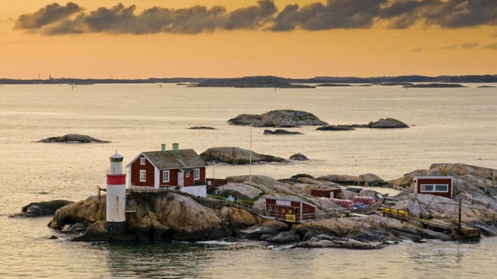 Sweden lighthouses islands Gothenburg wallpapers