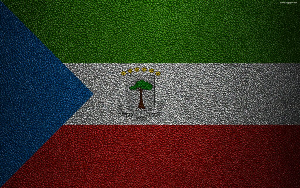Download wallpapers Flag of Equatorial Guinea, Africa, k, leather
