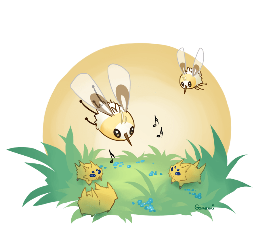Cutiefly and Joltik by Ganemi