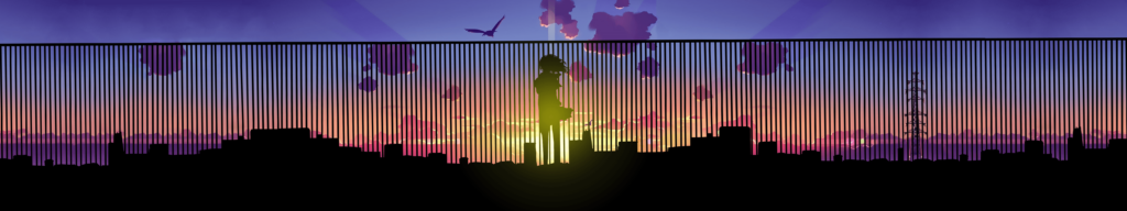 Wallpapers sunlight, sunset, city, cityscape, night, anime