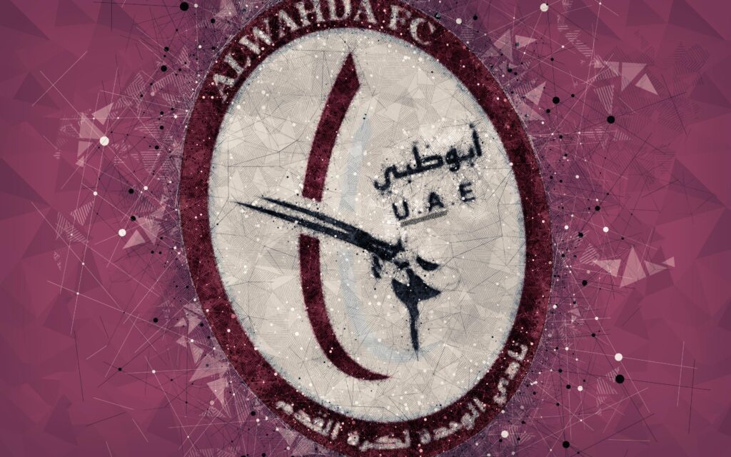 Download wallpapers Al Wahda FC, k, geometric art, logo, emirate