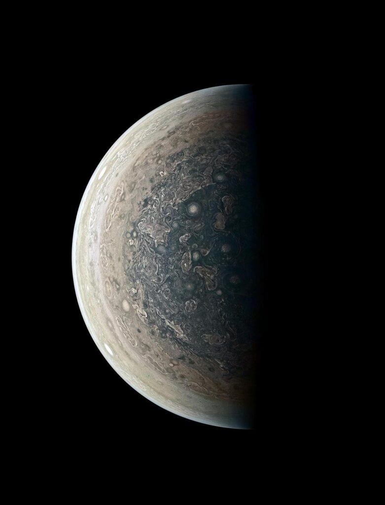 The south pole of Jupiter