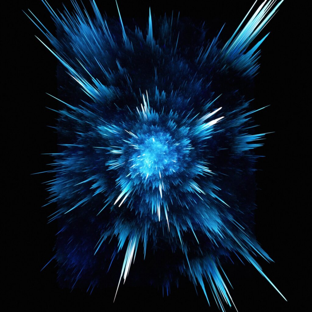 Download wallpapers abstraction, blue, lines, explosion