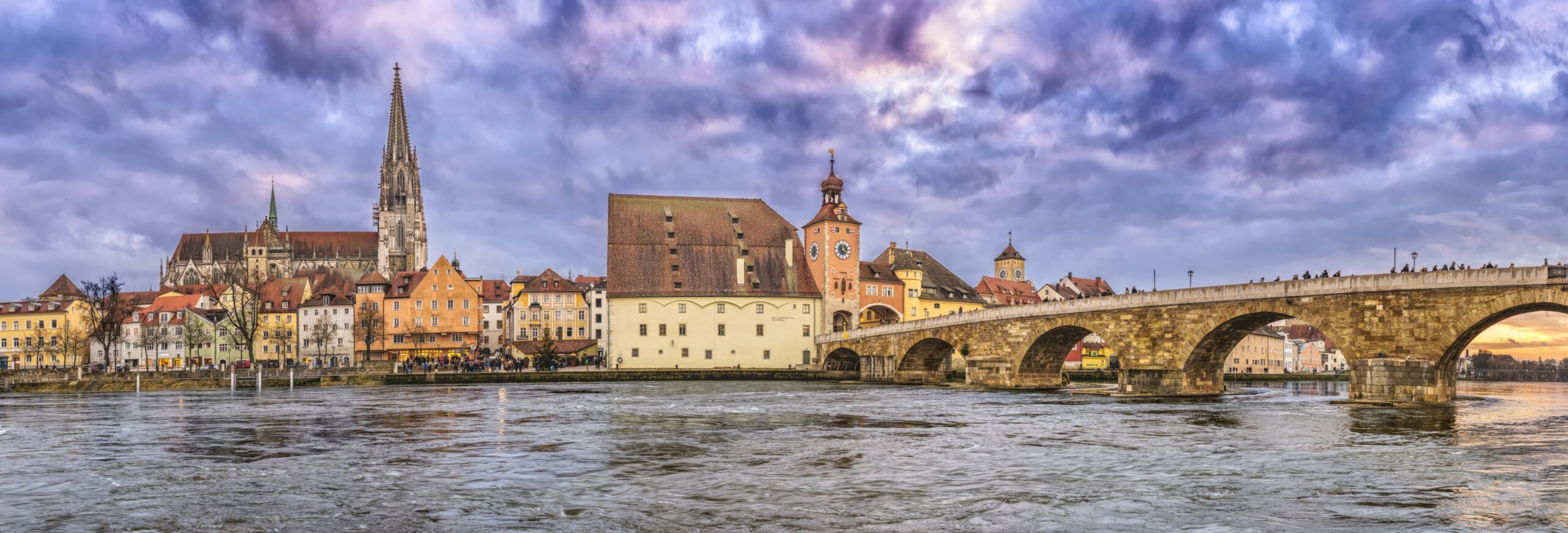 Regensburg bridge cathedral k wallpapers and