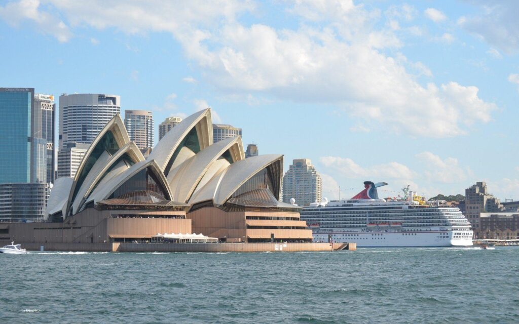 Carnival Spirit Docked Near The Opera House Sydney 2K Wallpapers