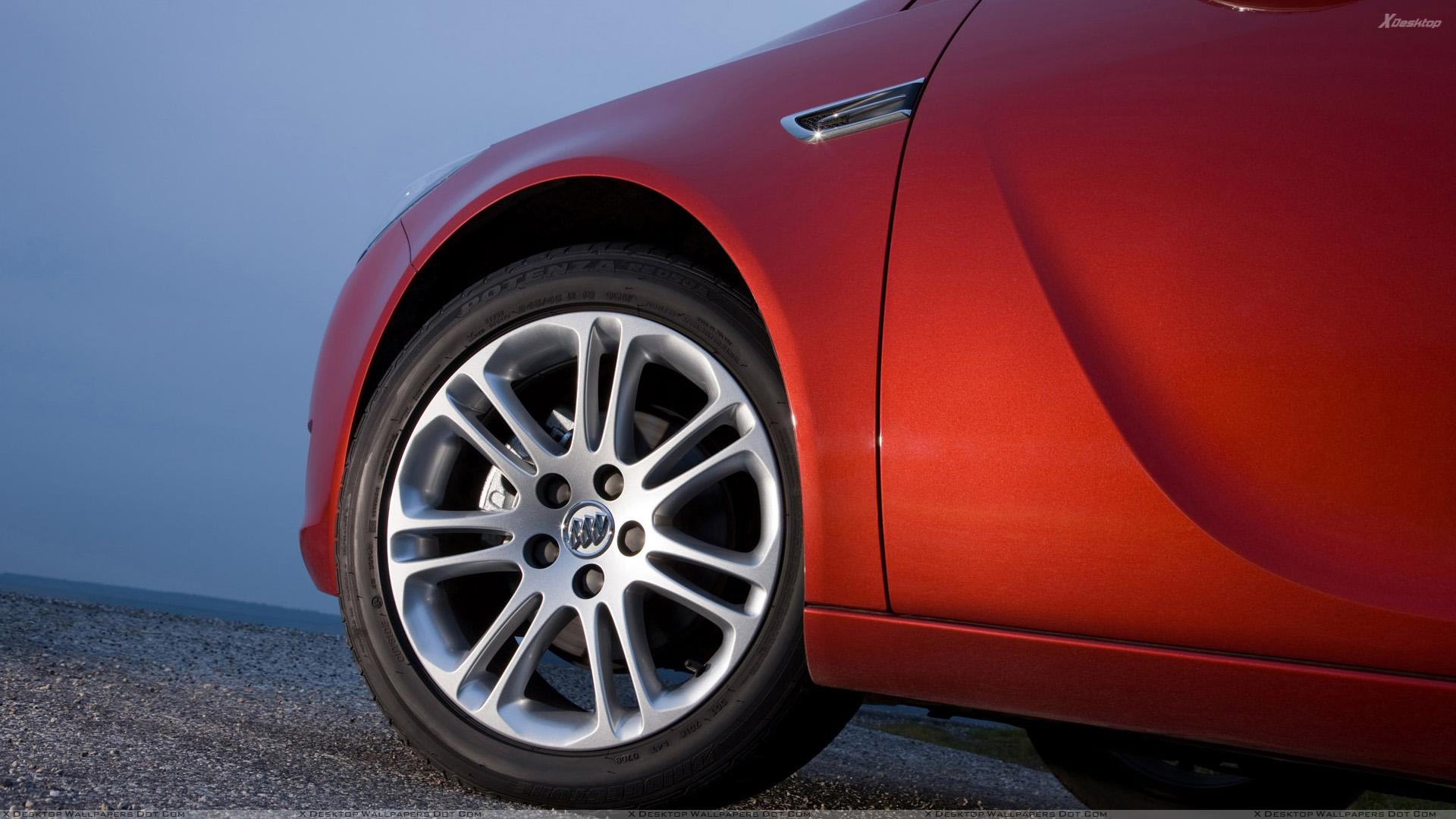 Tyre Closeup Of Buick Regal Turbo In Red Wallpapers
