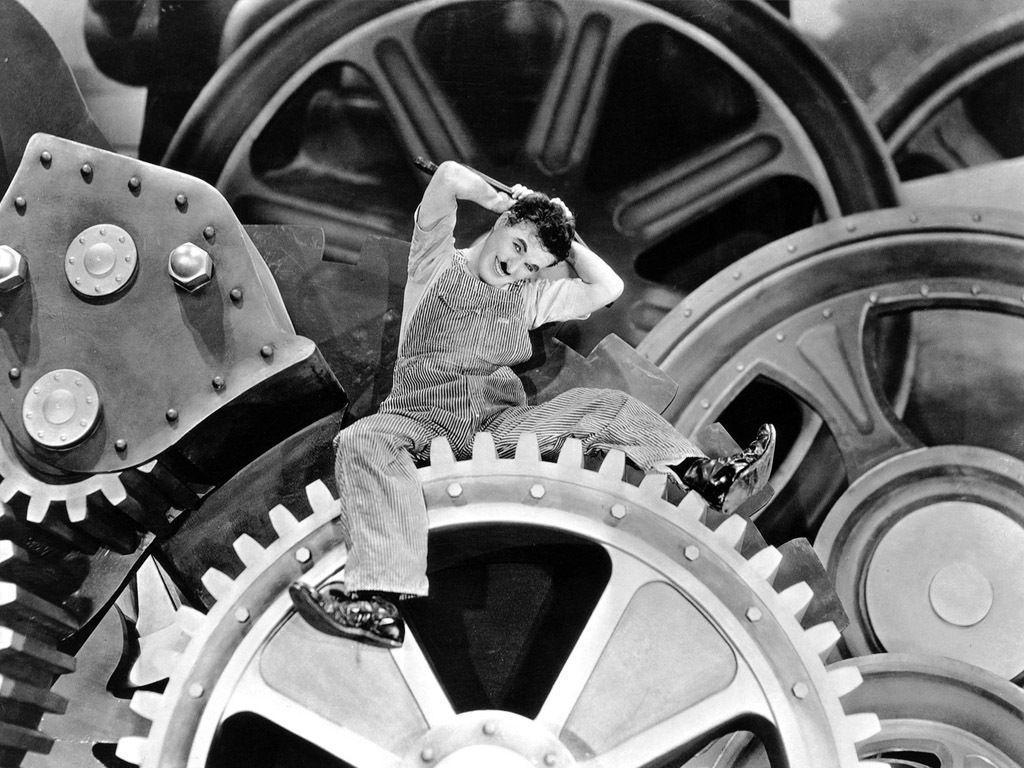 Charlie Chaplin in Modern Times Wallpapers
