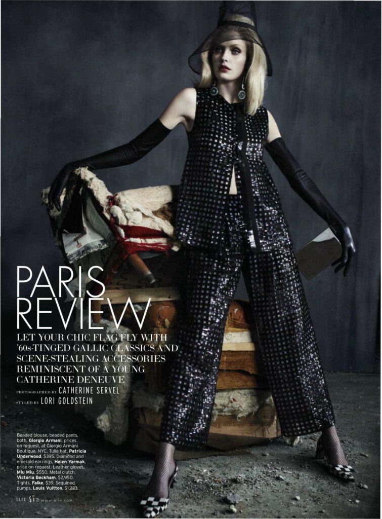 Paris Review” Heidi Mount by Catherine Servel for US Elle March