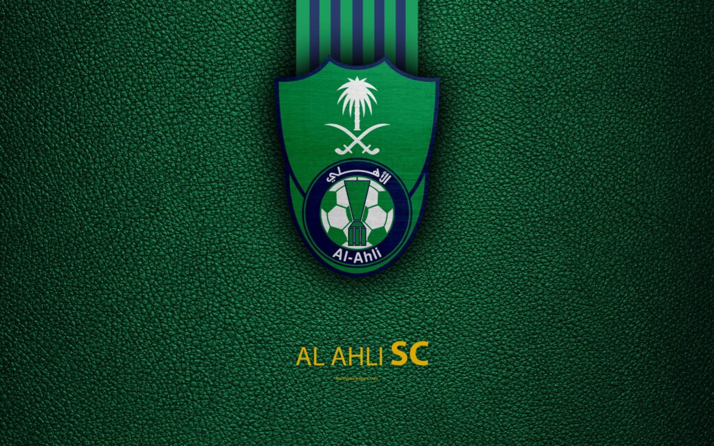 Download wallpapers Al Ahli SC, K, Saudi Football Club, leather