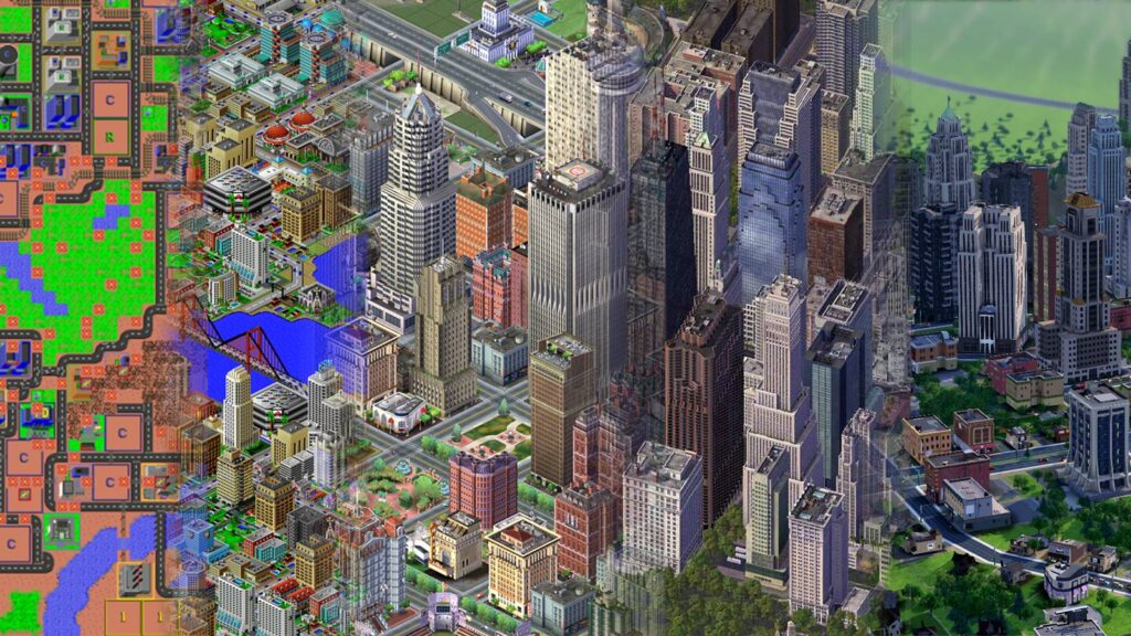 I made a wallpapers showing the Evolution of SimCity SimCity