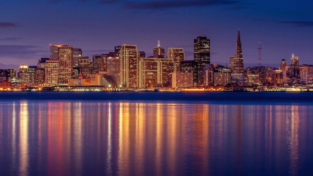 San Francisco USA City Reflection Water 2K Wallpapers