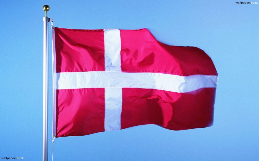 The flag of Denmark 2K Wallpapers