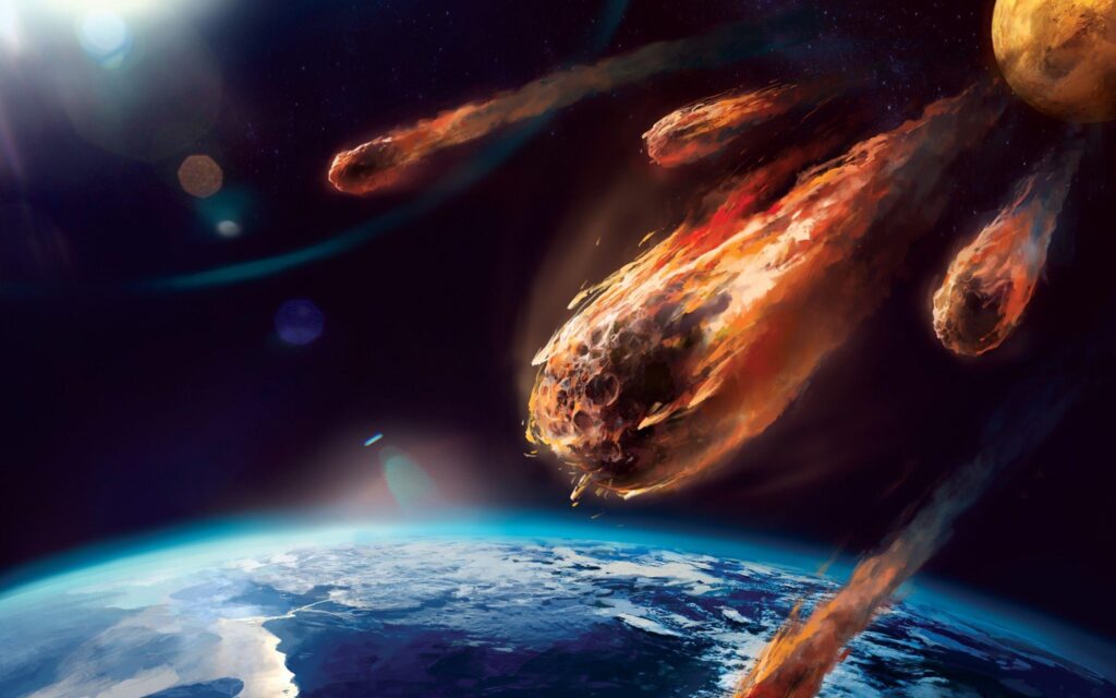Asteroid Hitting Earth World End Wallpapers
