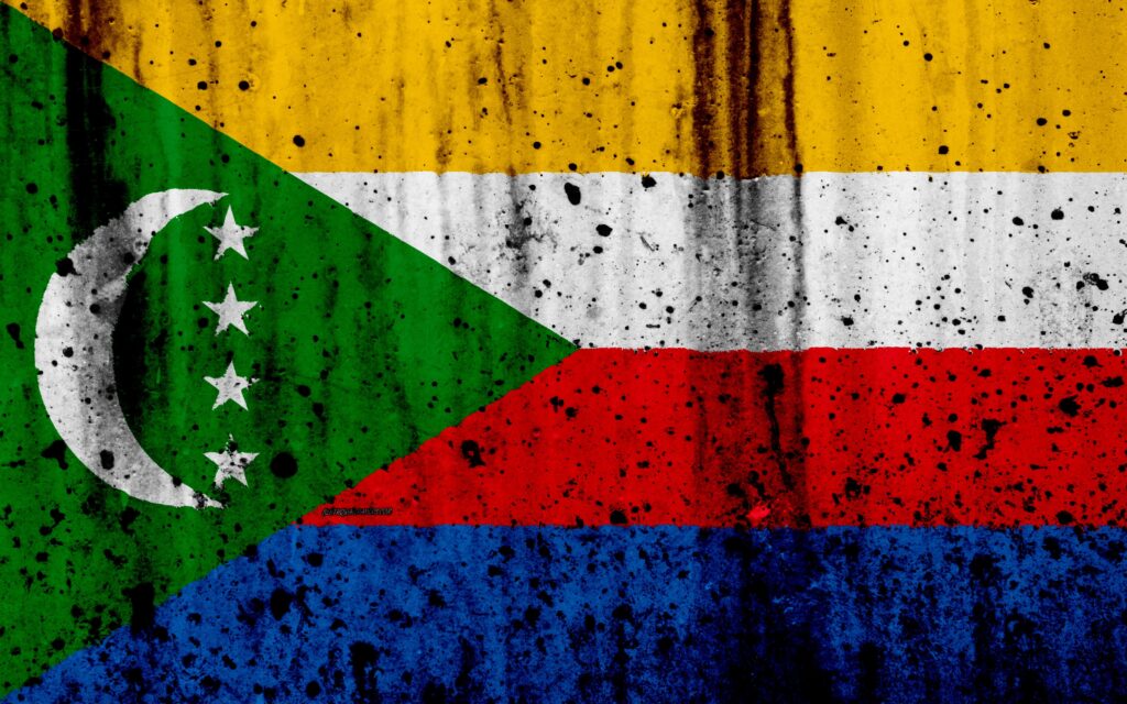 Download wallpapers Comoros flag, k, grunge, Comoros of Benin