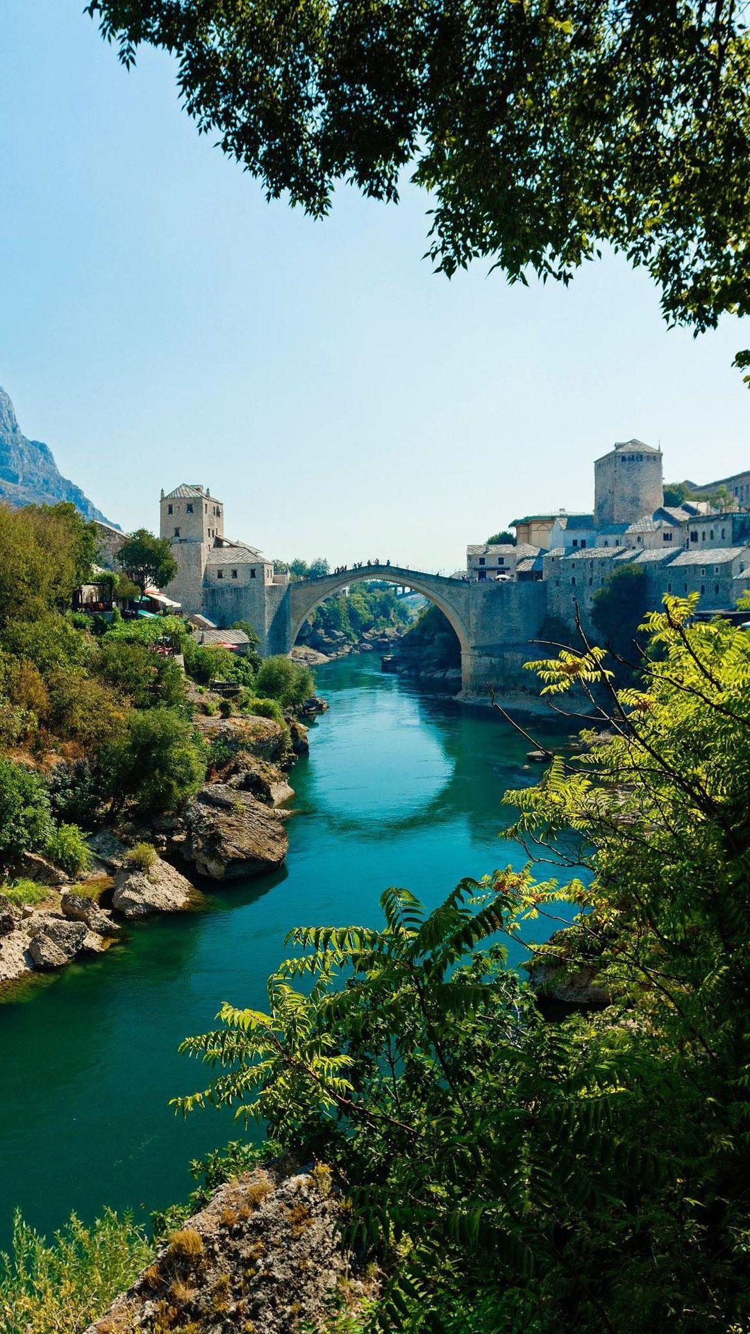 Mostar bridge, Bosnia and Herzegovina Mobile Wallpapers