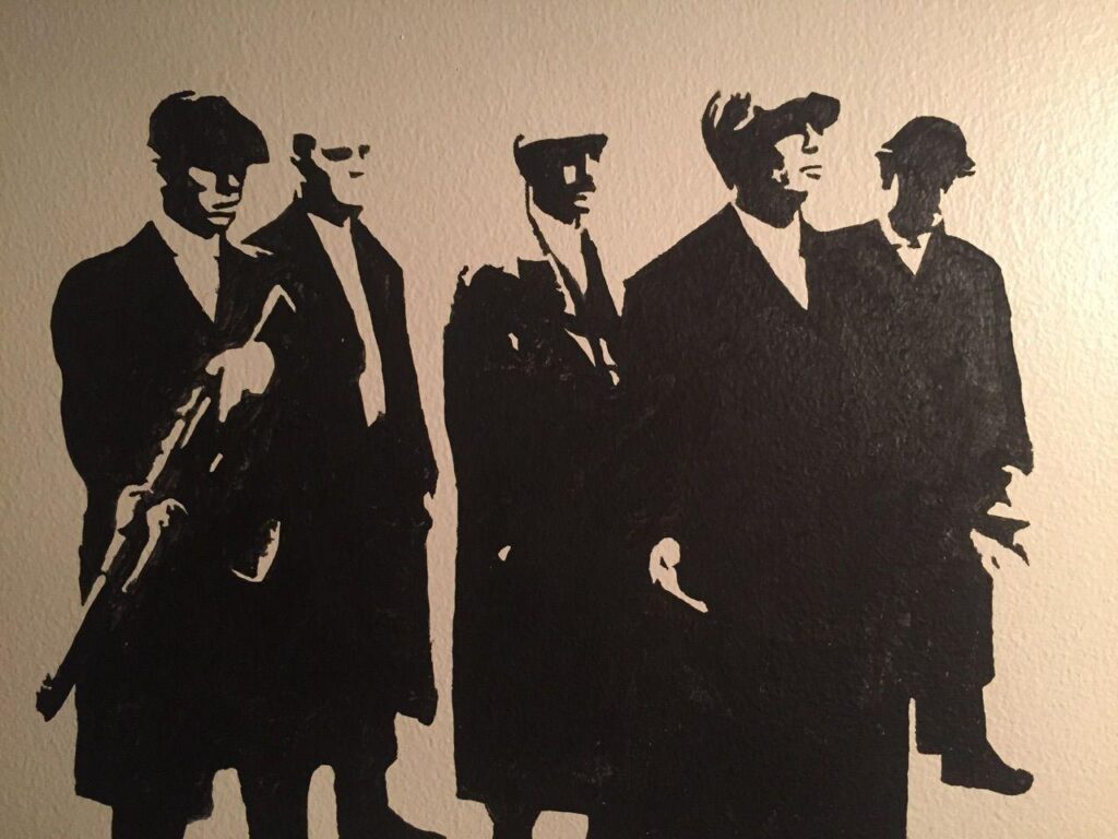 Peaky Blinders projector wall art I made!