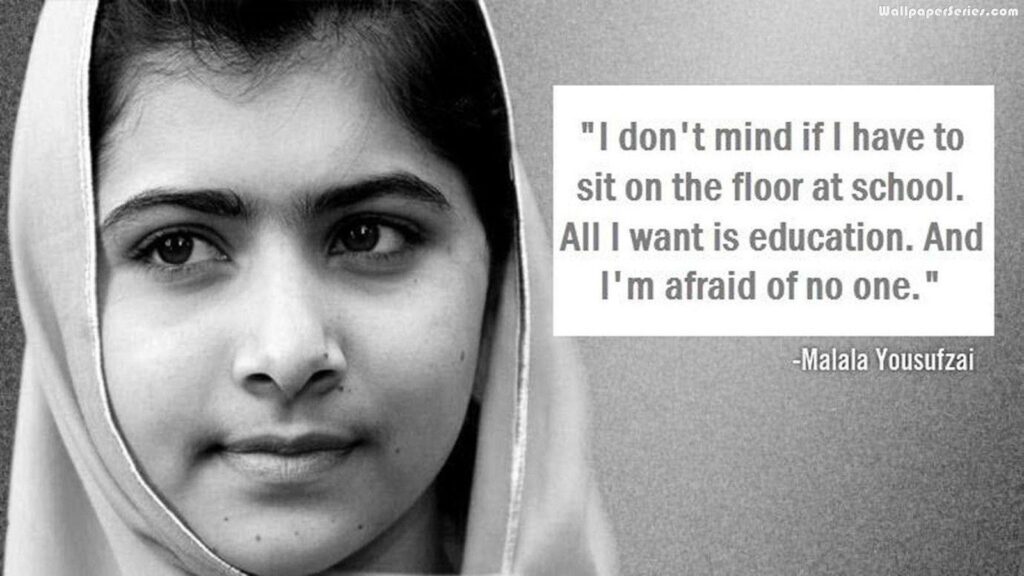 Malala Yousafzai Educational Quotes Wallpapers