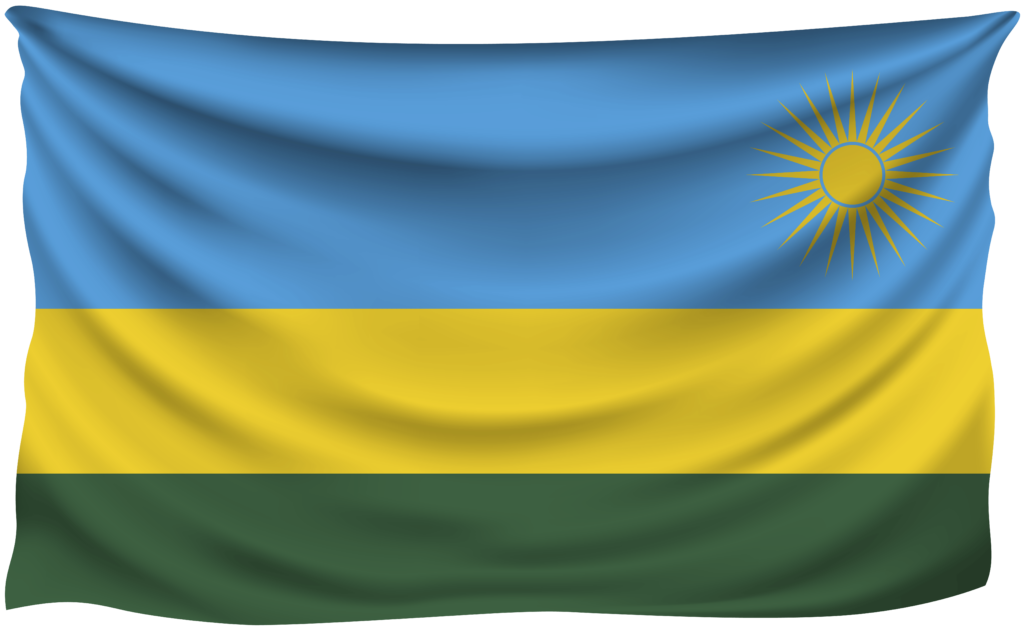 Rwanda Wrinkled Flag